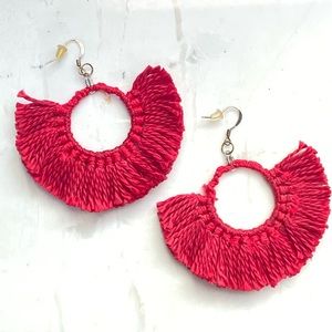 🍒 Red tassel earring - Handmade in the USA 🇺🇸